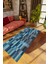 Modern Patchwork Mavi Dijital Baskı Halı Kaydırmaz Ince Yıkanabilir 1
