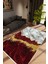 Salon Halısı Taş Mermer Modern Altın Bordo Gold Gri Kaydırmaz Yıkanabilir Ince Halı Tüysüz Kilim 1