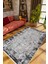 Salon Halısı Doku Eskitme Gri Siyah Kaydırmaz Kesme Yıkanabilir Ince Halı Tüysüz Kilim 1