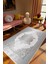Salon Halısı Klasik Gümüş Mavi Kaydırmaz Kesme Yıkanabilir Ince Halı Tüysüz Kilim 1