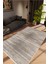 Salon Halısı Modern Eskitme Kahverengi Gri Kaydırmaz Kesme Yıkanabilir Ince Halı Tüysüz Kilim 1