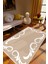 Salon Halısı Eskitme Klasik Bej Gülkkurusu Beyaz Kaydırmaz Kesme Yıkanabilir Ince Halı Tüysüz Kilim 1
