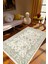 Salon Halısı Çiçekli Kilim Temalı Yeşil Gri Turkuaz Kaydırmaz Yıkanabilir Ince Halı Tüysüz Kilim 1