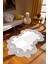 Salon Halısı Klasik Modern Gri Beyaz Kaydırmaz Kesme Yıkanabilir Ince Halı Tüysüz Kilim 1