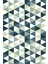 Modern Geometrik Mavi Dijital Baskı Halı Kaydırmaz Ince Yıkanabilir 2