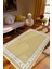 Salon Halısı Eskitme Klasik Sarı Kahverengi Kaydırmaz Kesme Yıkanabilir Ince Halı Tüysüz Kilim 1