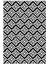 Salon Halısı Modern Geometrik Siyah Beyaz Kaydırmaz Kesme Yıkanabilir Ince Halı Tüysüz Kilim 2