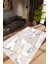 Salon Halısı Modern Geometrik Metalik Gri Beyaz Altın Kaydırmaz Yıkanabilir Ince Halı Tüysüz Kilim 1