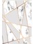 Salon Halısı Modern Geometrik Metalik Gri Beyaz Altın Kaydırmaz Yıkanabilir Ince Halı Tüysüz Kilim 2