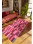 Modern Patchwork Pembe Dijital Baskı Halı Kaydırmaz Ince Yıkanabilir 1