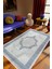 Salon Halısı Klasik Mavi Kaydırmaz Kesme Yıkanabilir Ince Halı Tüysüz Kilim 1