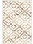 Salon Halısı Modern Geometrik Bej Kaydırmaz Kesme Yıkanabilir Ince Halı Tüysüz Kilim 2