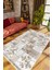 Salon Halısı Figürlü Çiçekli Country Desenli Gri Kaydırmaz Kesme Yıkanabilir Ince Halı Tüysüz Kilim 1