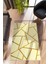 Modern Geometrik Krem Dijital Baskı Halı Kaydırmaz Ince Yıkanabilir 1
