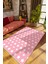 Modern Pembe Dijital Baskı Halı Kaydırmaz Ince Yıkanabilir 1