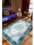 Salon Halısı Klasik Mavi Kaydırmaz Kesme Yıkanabilir Ince Halı Tüysüz Kilim 1