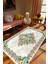 Salon Halısı Çiçekli Gül Kahverengi Gri Mavi Kaydırmaz Yıkanabilir Ince Halı Tüysüz Kilim 1