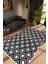Salon Halısı Modern Geometrik Siyah Beyaz Kaydırmaz Kesme Yıkanabilir Ince Halı Tüysüz Kilim 1