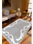 Salon Halısı Eskitme Klasik Gri Beyaz Kaydırmaz Kesme Yıkanabilir Ince Halı Tüysüz Kilim 1