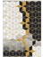 Salon Halısı Modern Geometrik Altın Kaydırmaz Kesme Yıkanabilir Ince Halı Tüysüz Kilim 2