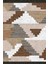 Modern Geometrik Krem Dijital Baskı Halı Kaydırmaz Ince Yıkanabilir 2