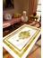 Salon Halısı Klasik Eskitme Altın Beyaz Gold Kaydırmaz Kesme Yıkanabilir Ince Halı Tüysüz Kilim 1
