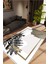 Salon Halısı Çiçekli Gümüş Beyaz Anstrasit Krem Kaydırmaz Yıkanabilir Ince Halı Tüysüz Kilim 1