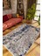 Salon Halısı Modern Eskitme Haki Gri Lacivert Kaydırmaz Kesme Yıkanabilir Ince Halı Tüysüz Kilim 1