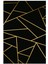 Salon Halısı Modern Altın Kahverengi Siyah Gold Kaydırmaz Yıkanabilir Ince Halı Tüysüz Kilim 2