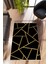 Modern Geometrik Siyah Dijital Baskı Halı Kaydırmaz Ince Yıkanabilir 1