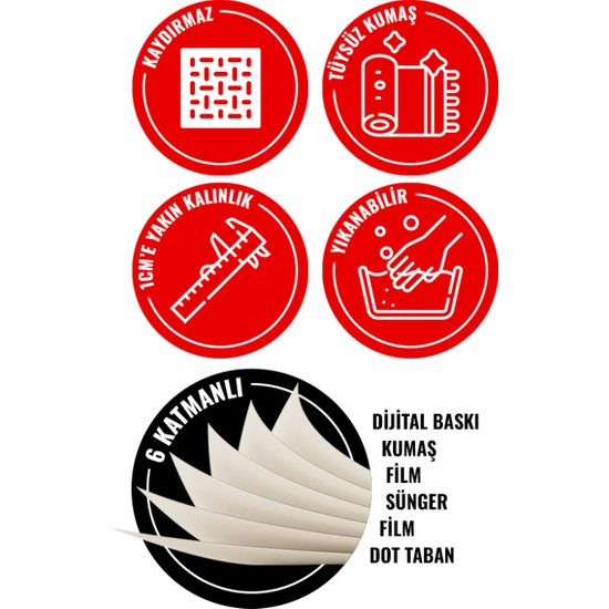 Figürlü Çiçekli Mor Gri Kaydırmaz Kesme Yıkanabilir Ince Fiyatı