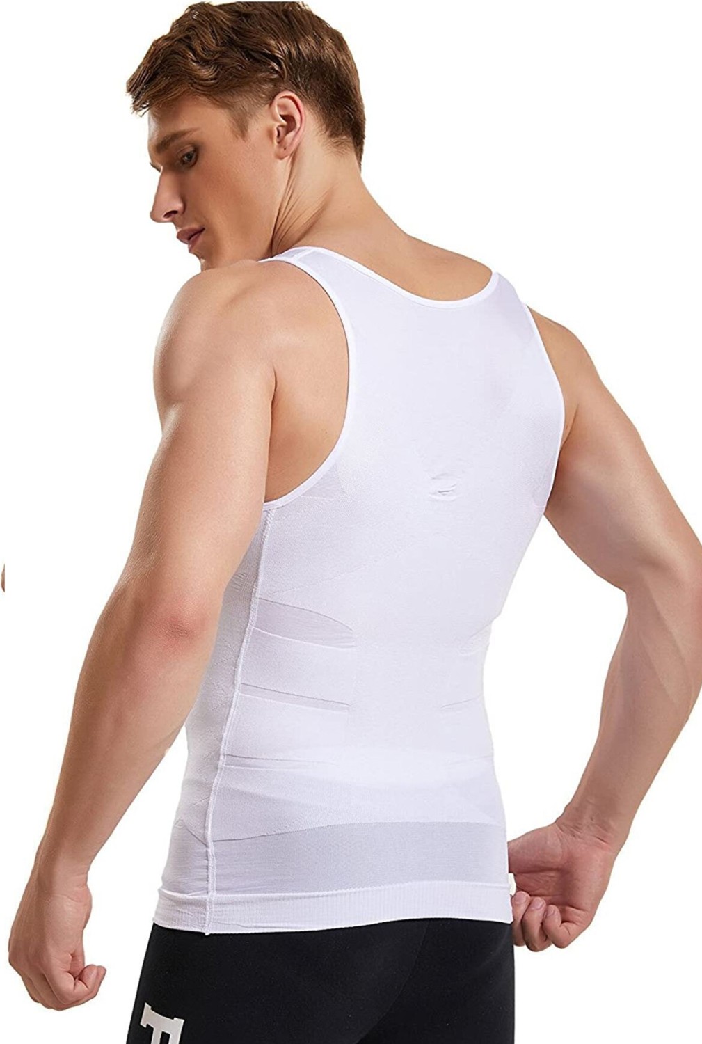Young&Fit Erkek Korse Atlet Beyaz Bel Korsesi Toparlayıcı 2 Beden Inceltici Korse Atlet görsel 2