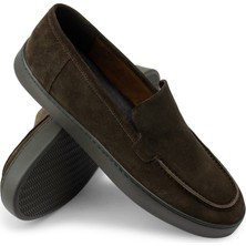 Deery Süet Haki Loafer Erkek Ayakkabı