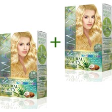 Maxx Deluxe 2 Paket Natural Beauty Amonyaksız Saç Boyası 9.0 Doğal Sarı