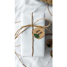 Çikoleyt Design Kraft Organic Etiket Gıda Etiketi  Delikli 4x4 cm 50 Adet