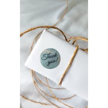 Çikoleyt Design Yapışkanlı Etiket  Thank You Yaldızlı Gümüş 2,5 Cm 50 Adet