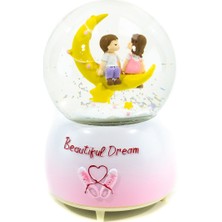 Mixoyuncak Kar Küresi Kurmalı Büyük Boy Aydaki Aşıklar Kar Küresi