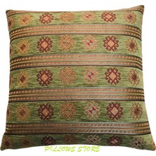 Pillows Store Şerit Desenli Açık Yeşil Kırlent Kılıfı  45CM*45CM