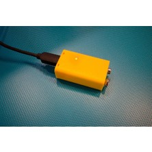 Yzcstore 3D Baskılı 9 V USB Şarj Edilebilir 6F22 Lipo Pil Plastik Aparat