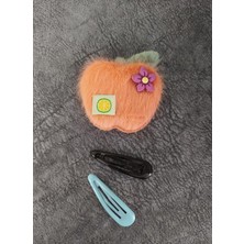 Elma Meyveli Renkli Peluş Çıt Çıt Toka 11420