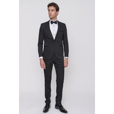 Morven Erkek Siyah Tayga Papyon Kuşak Ceromonia Damatlık