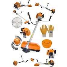 Steiner Alman T-9300 Yan Tipi Benzinli Motorlu Çalı Çim Ot Biçme Tırpanı Makinesi + Canavar Başlık