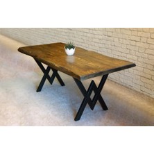 Entema Doğal Ağaç Masif Kütük Masa Yemek Masası 90 cm x 180 cm