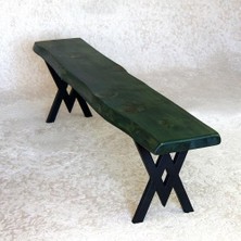 Entema Doğal Ağaç Masif Bank Bench 180 Cm( Metal Ayak )