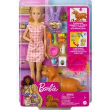 Mattel  HCK75 Barbıe ve Yeni Doğan Köpekler Oyun Seti