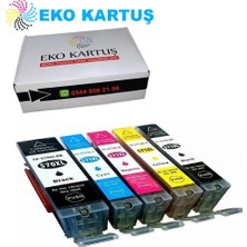 Eko Kartuş Canon Pixma TS-8052 5 Renk PGI-570 CLI-571 Muadil Kartuş,