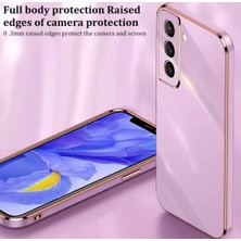 MTK Moveteck S22 Plus Uyumlu Kılıf Kamera Lens Korumalı Parlak Gold Kenar Elitcase