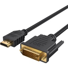 Aogo 1.5 Metre DVI HDMI Kablo Çift Yönlü DVI To HDMI 24+1 DVI Erkek HDMI Erkek