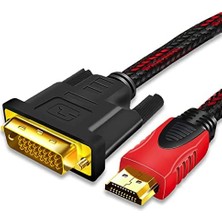 Aogo 1.5 Metre DVI HDMI Kablo Çift Yönlü DVI To HDMI 24+1 DVI Erkek HDMI Erkek
