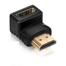 Aogo HDMI 90°dönüştürücü Dirsek Dişi Erkek HDMI Aparat Dik HDMI L 90 Derece HDMI